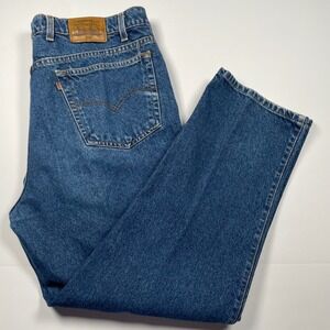 VTG Levis Signature 540 Mens Relaxed Fit Jeans Blue Denim 44x30 Brown Tab 90s